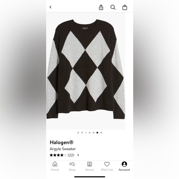 Halogen Size Large Argyle Sweater - Picture 7 of 7